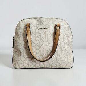 Calvin Klein Rhonda Monogram Satchel Bag
